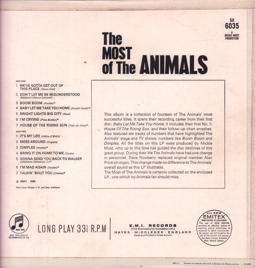 Animals - Most Of - Lp