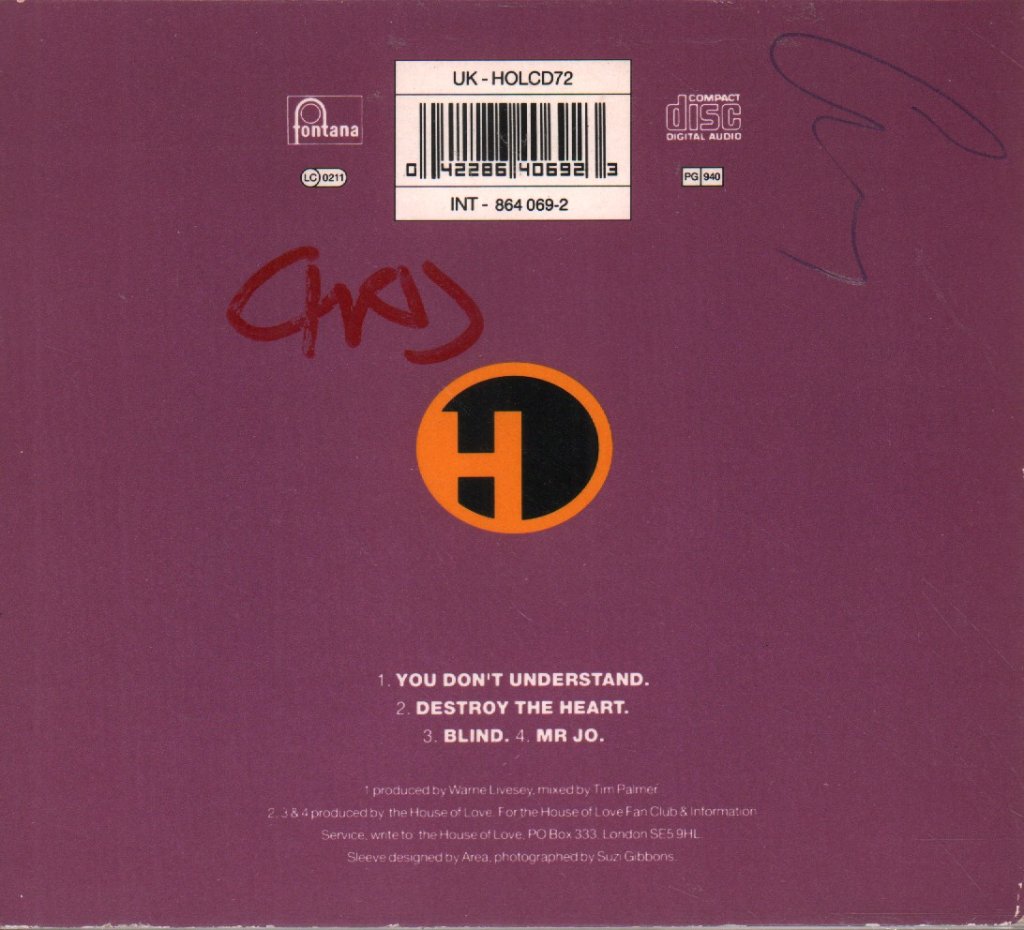 House Of Love - You Don't Understand - Cd