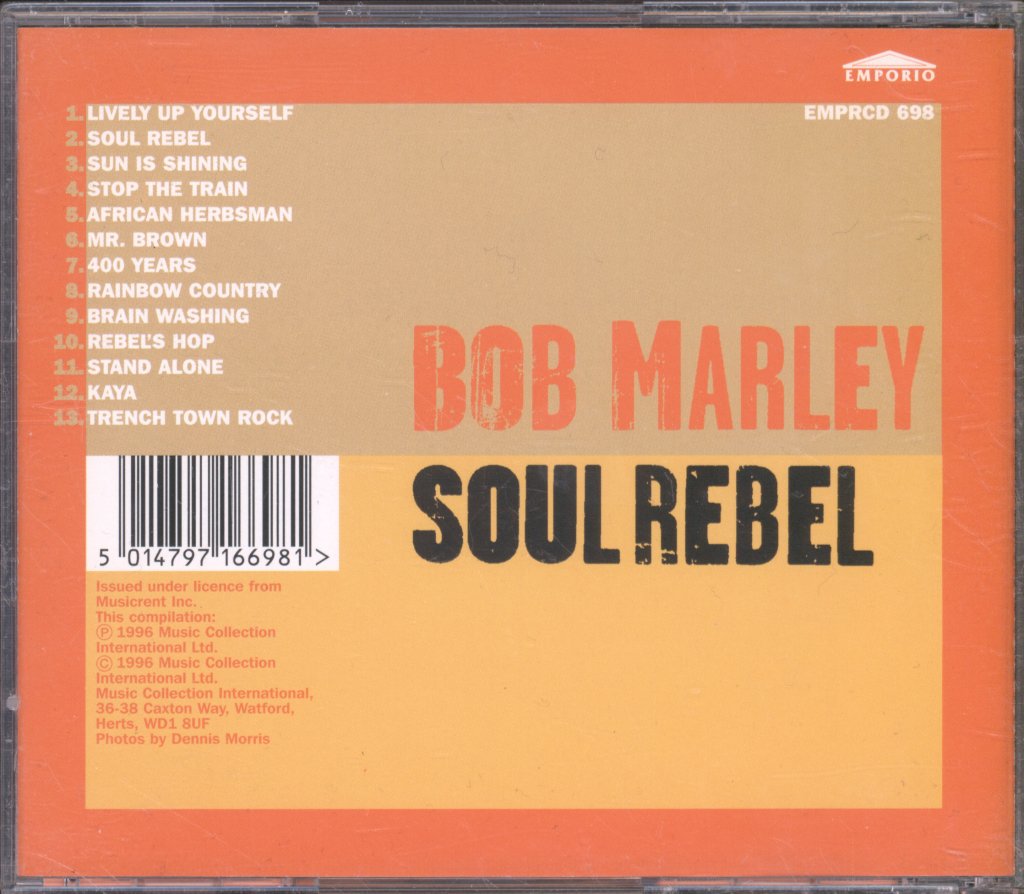 Bob Marley - Soul Rebel - Cd