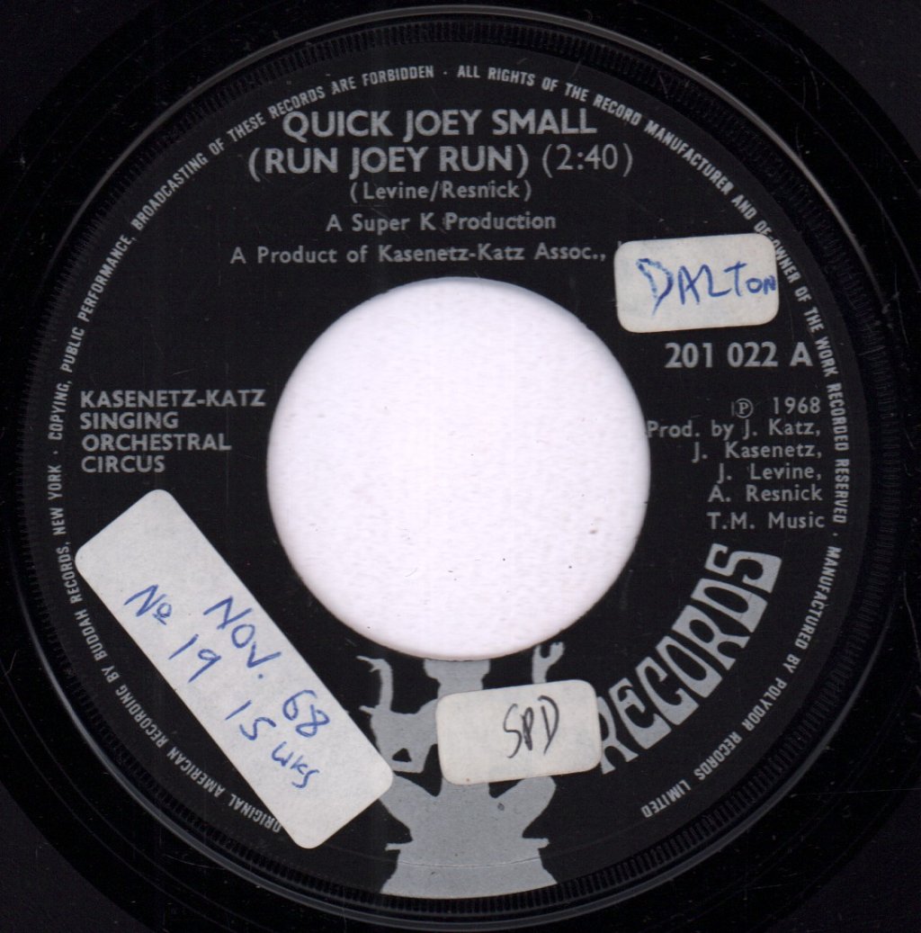 Kasenetz Katz Singing Orchestral Circus - Quick Joey Small - 7 Inch