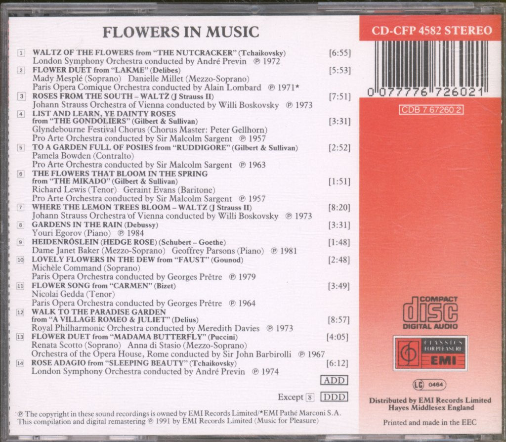 Various Artists - Flowers In Music - Cd