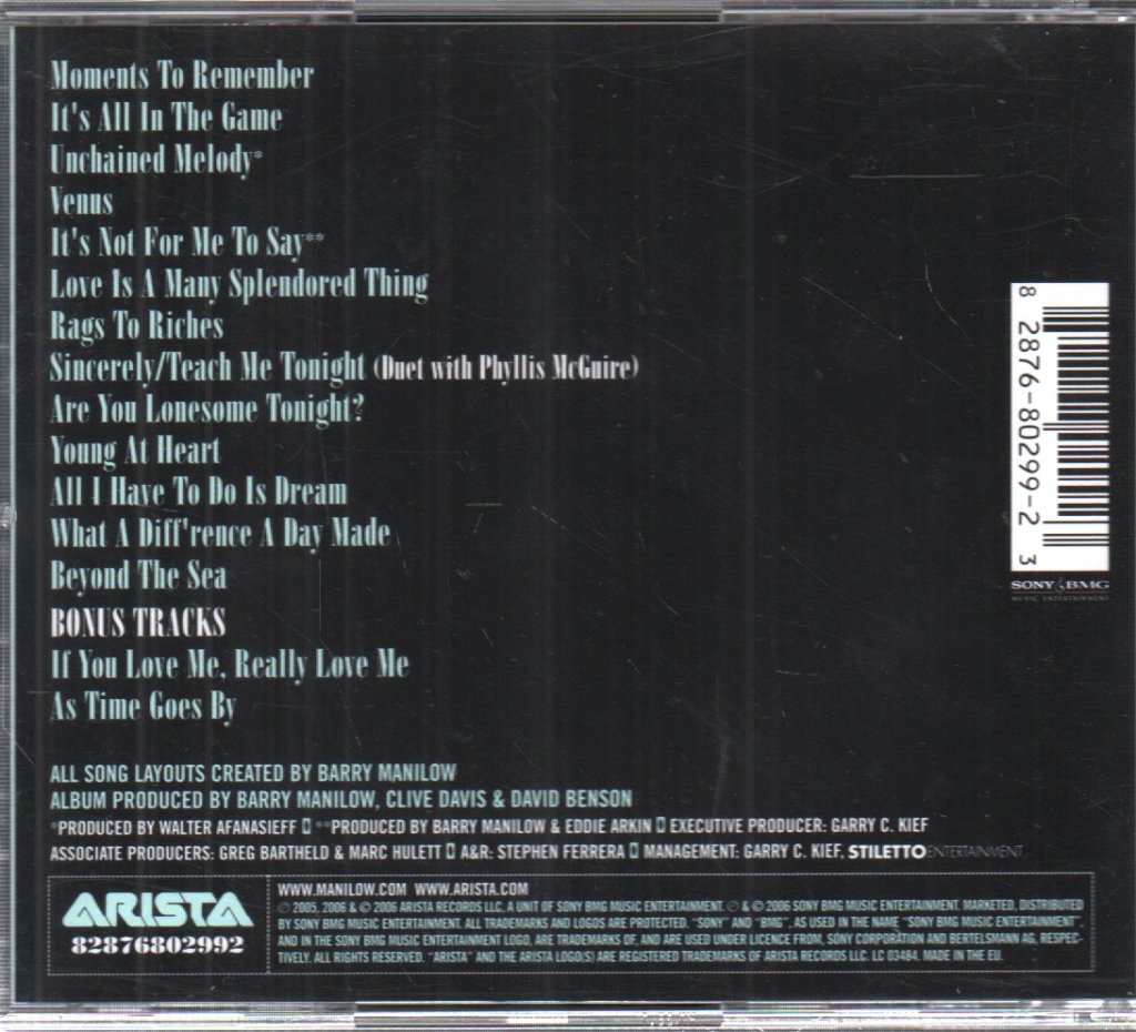 Barry Manilow - Greatest Songs Of The Fifties - Cd