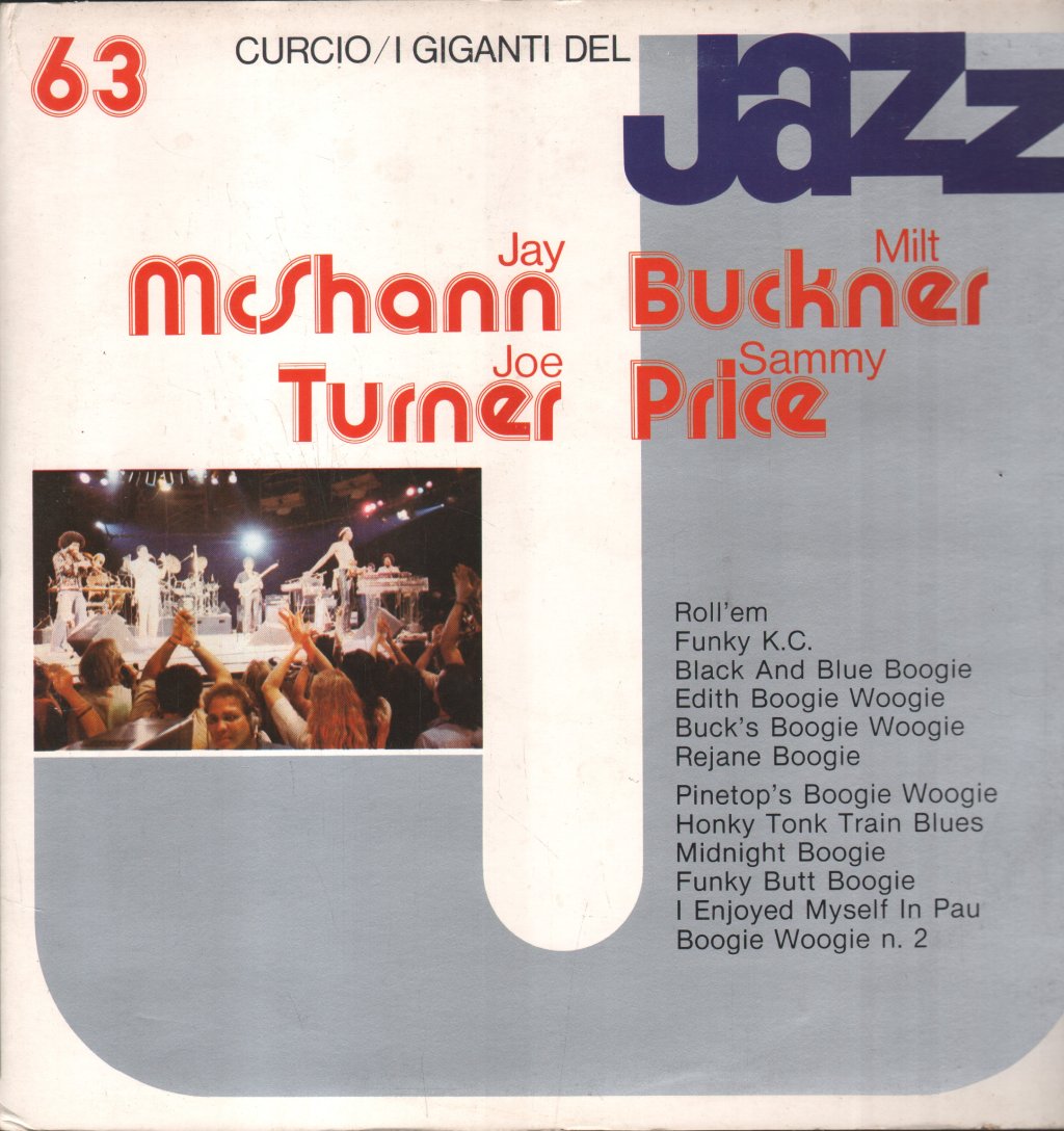 Jay Mcshann Milt Buckner Joe Turner And Sammy Price - I Giganti Del Jazz 63 - Lp