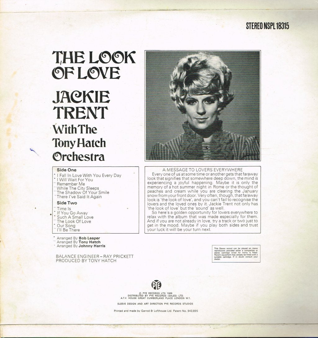 Tony Hatch Orchestra - Look Of Love - Lp