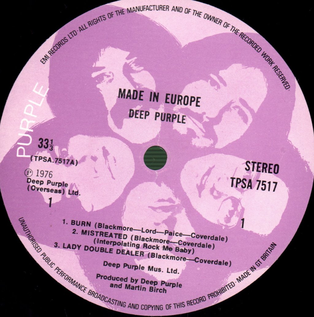 Deep Purple - Made In Europe - Lp