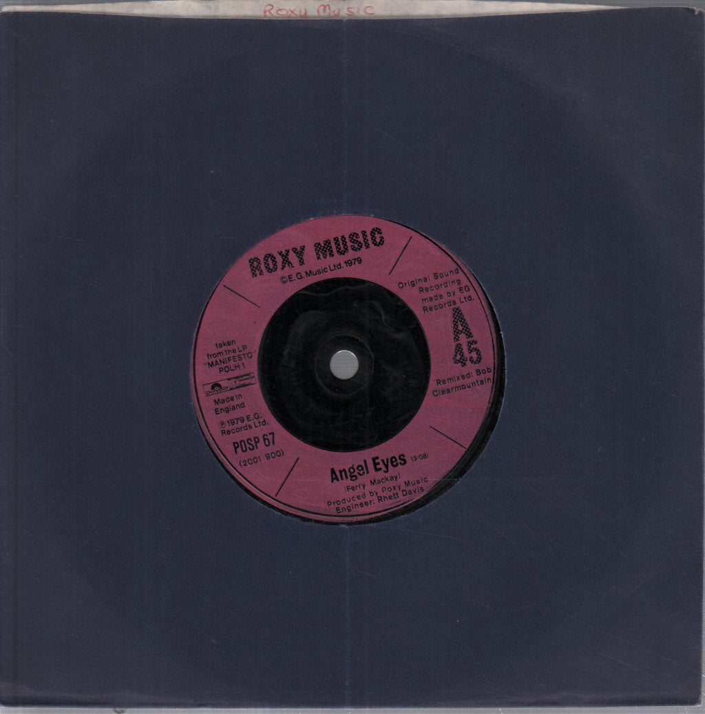 Roxy Music - Angel Eyes - 7 Inch
