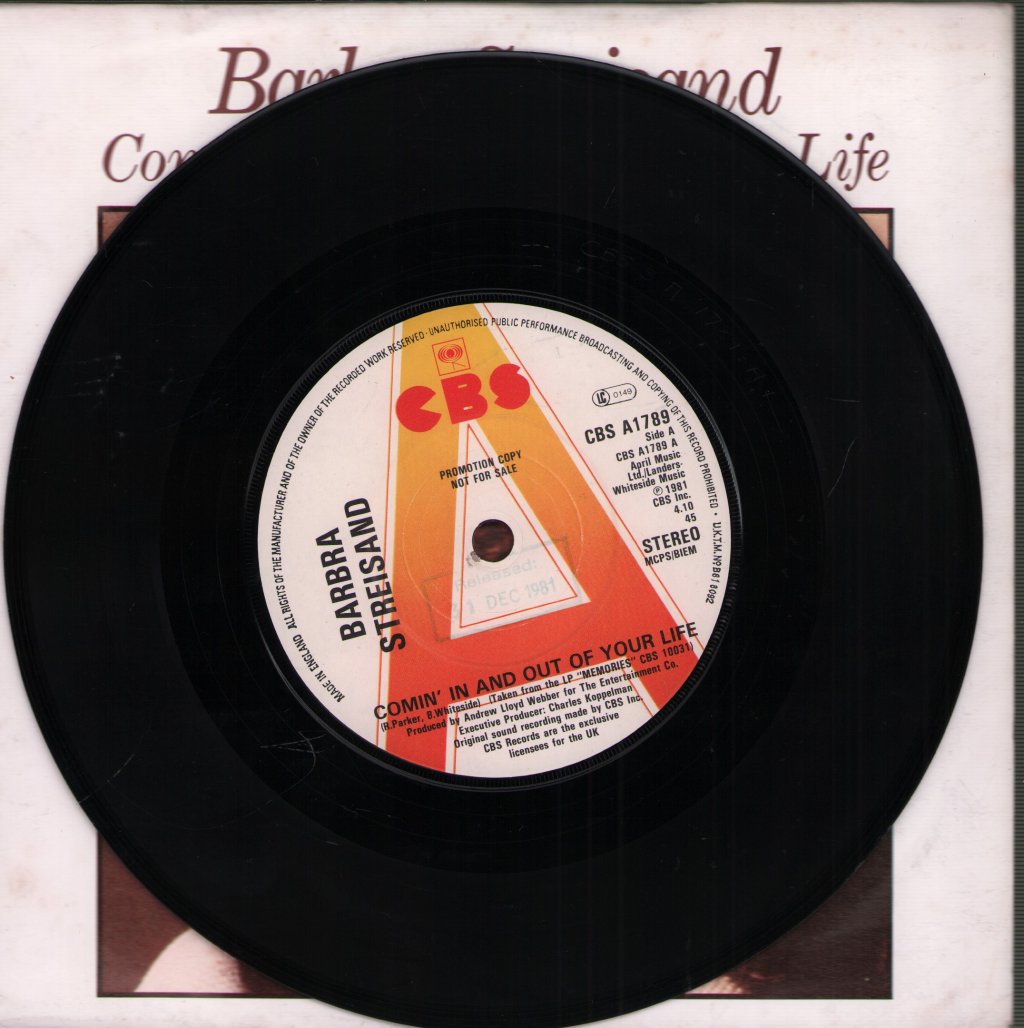 Barbra Streisand - Comin' In And Out Of Your Life - 7 Inch