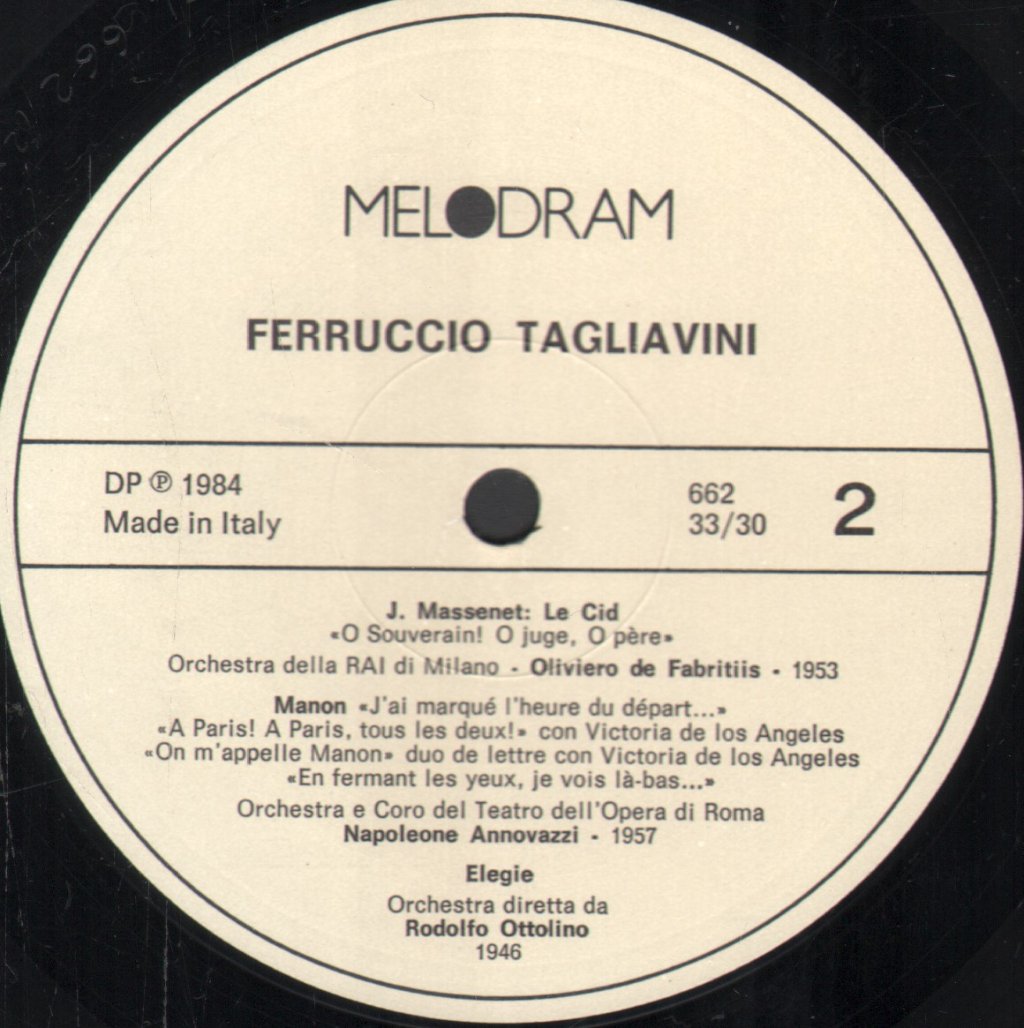 Ferruccio Tagliavini - Live 25 Voci Celebri Della Lirica - Double Lp