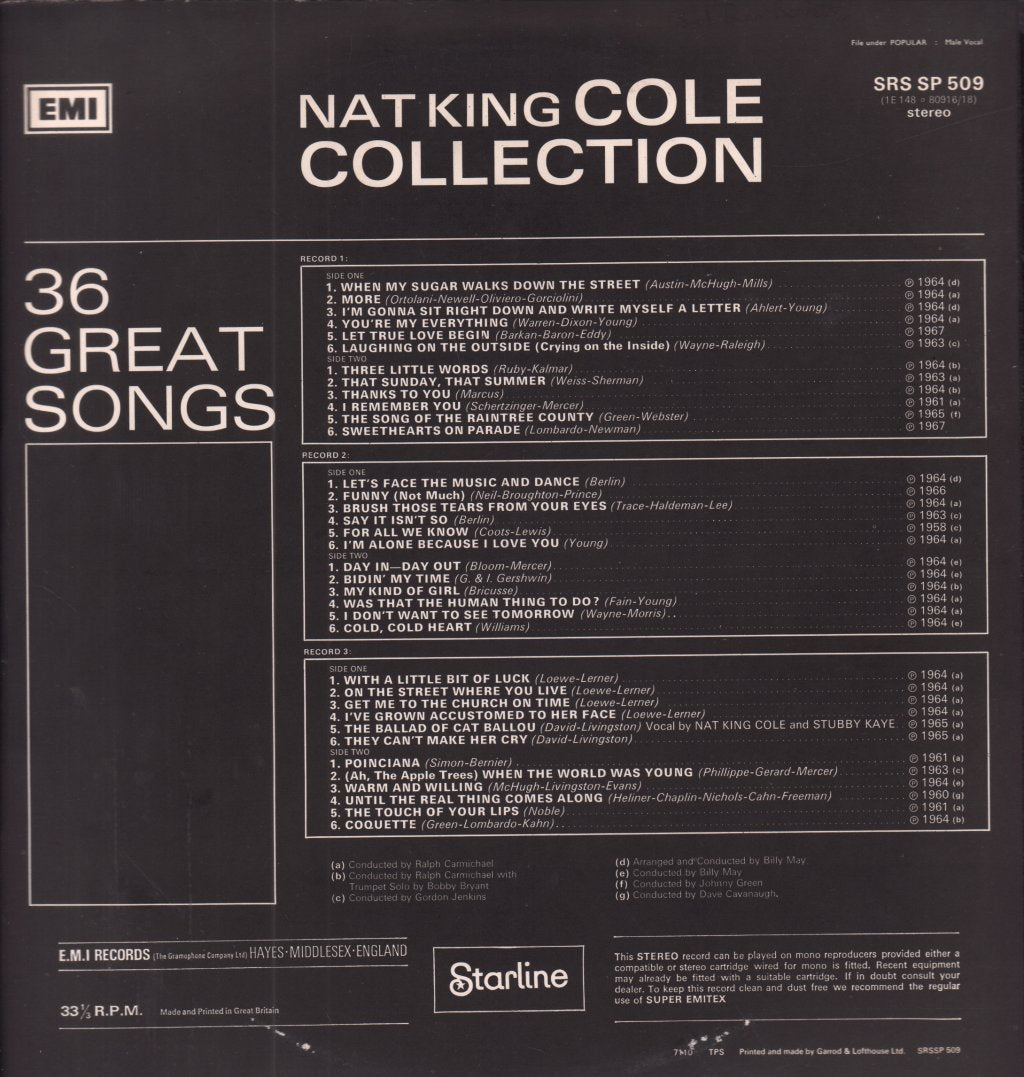 Nat King Cole - Collection - Triple Lp