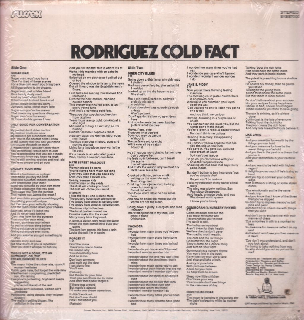 Rodriguez - Cold Fact - Lp