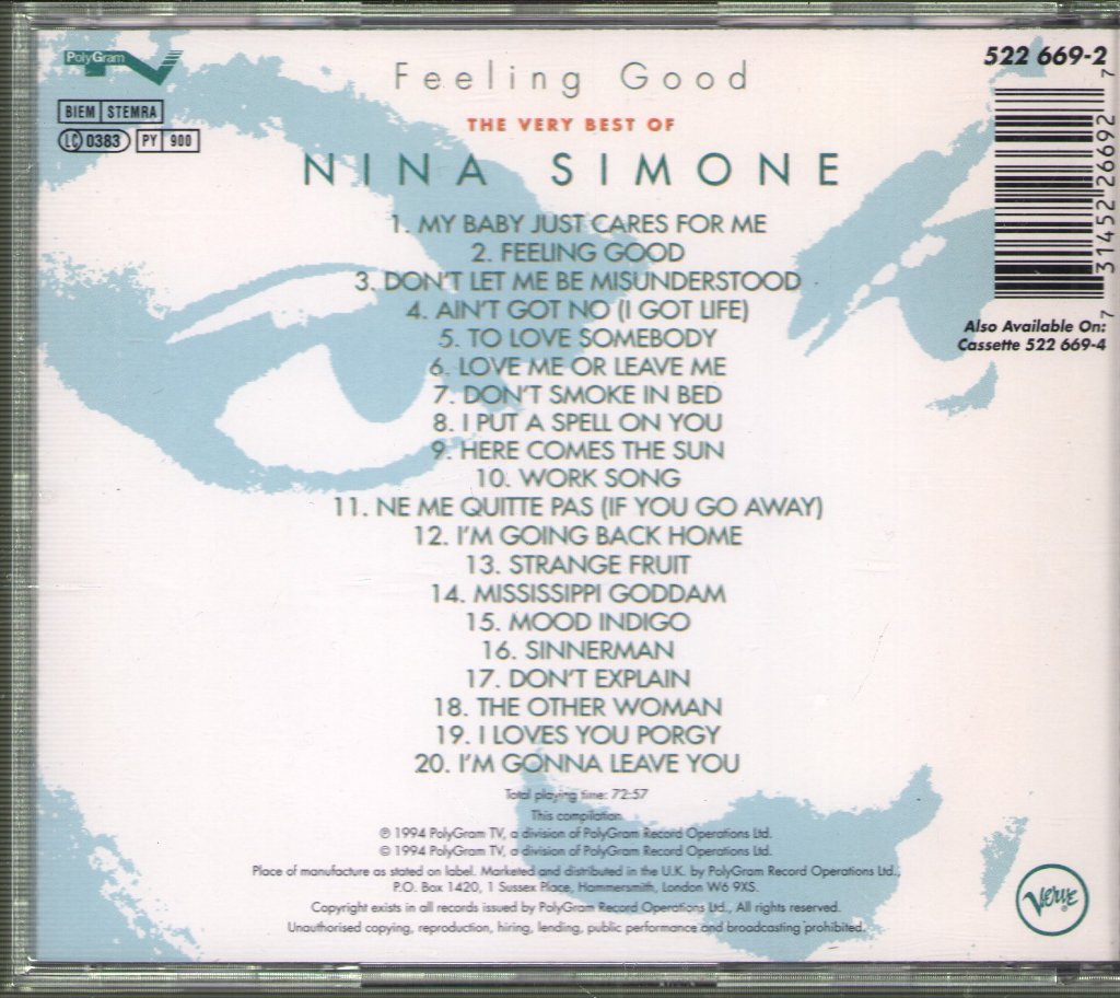 Nina Simone - Feeling Good (The Very Best Of Nina Simone) - Cd