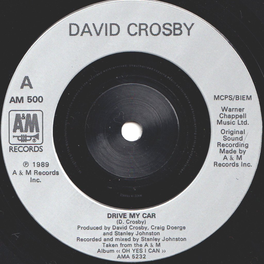 David Crosby - Drive My Car - 7 Inch