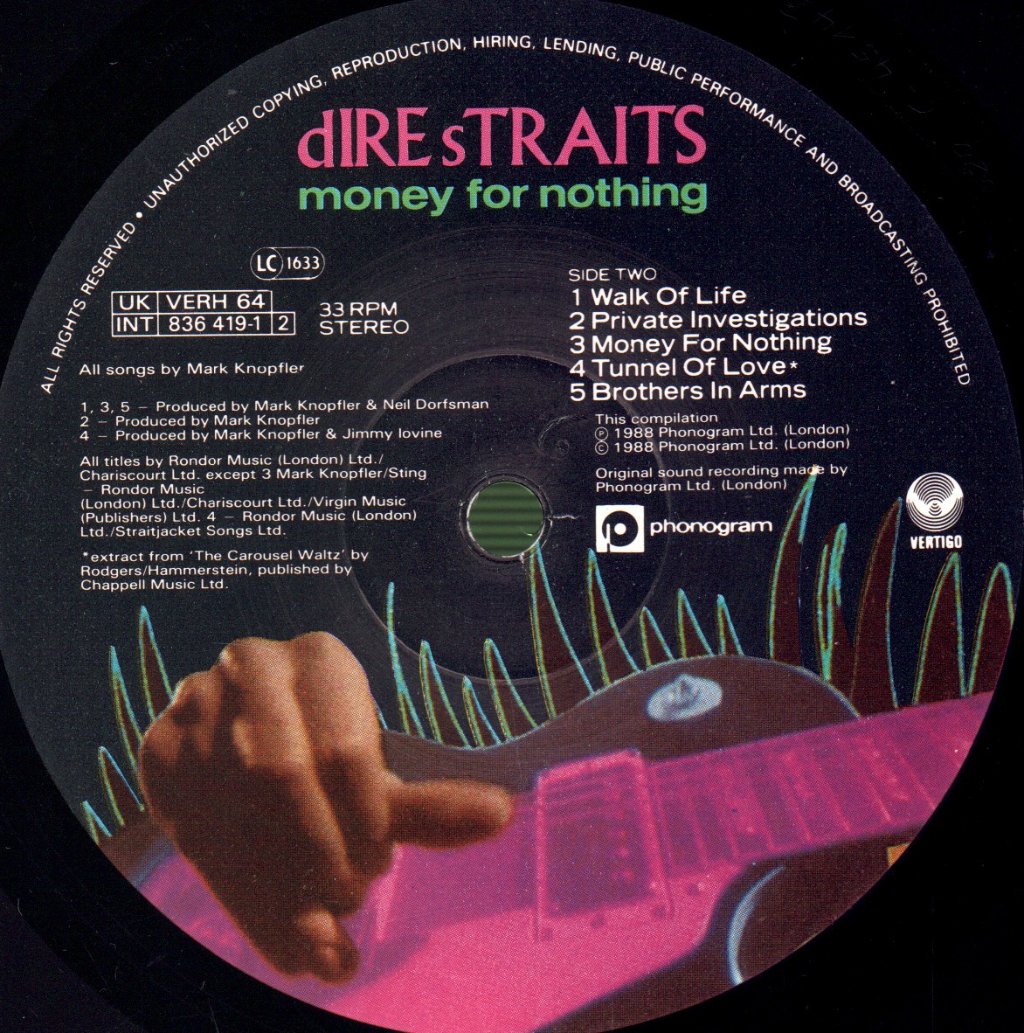 Dire Straits - Money For Nothing - Lp