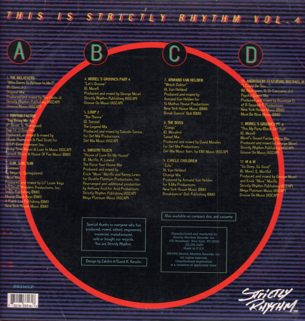 Various Artists - This Is Strictly Rhythm - Volume 4 - Double 12 Inch