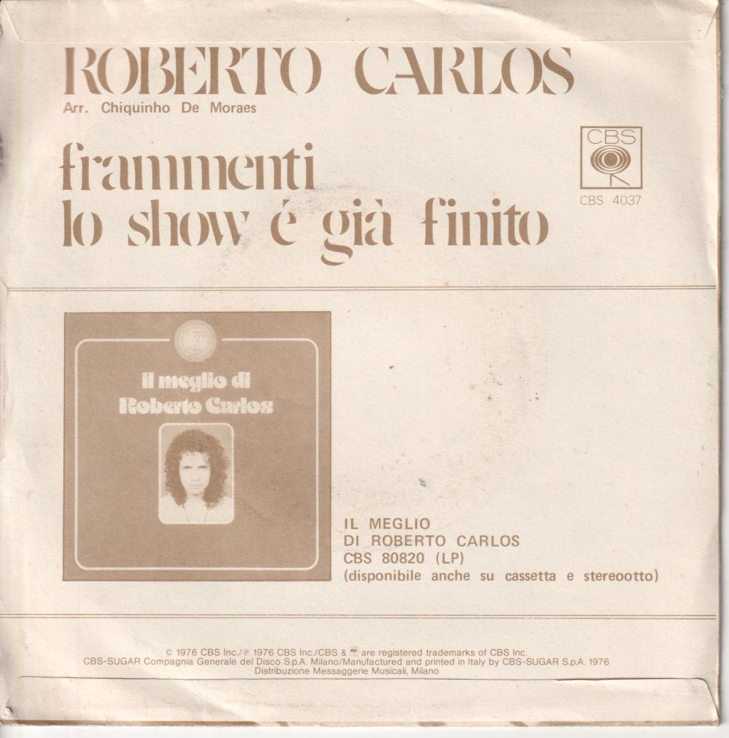 Roberto Carlos - Frammenti - 7 Inch