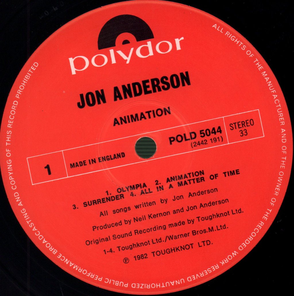 Jon Anderson - Animation - Lp