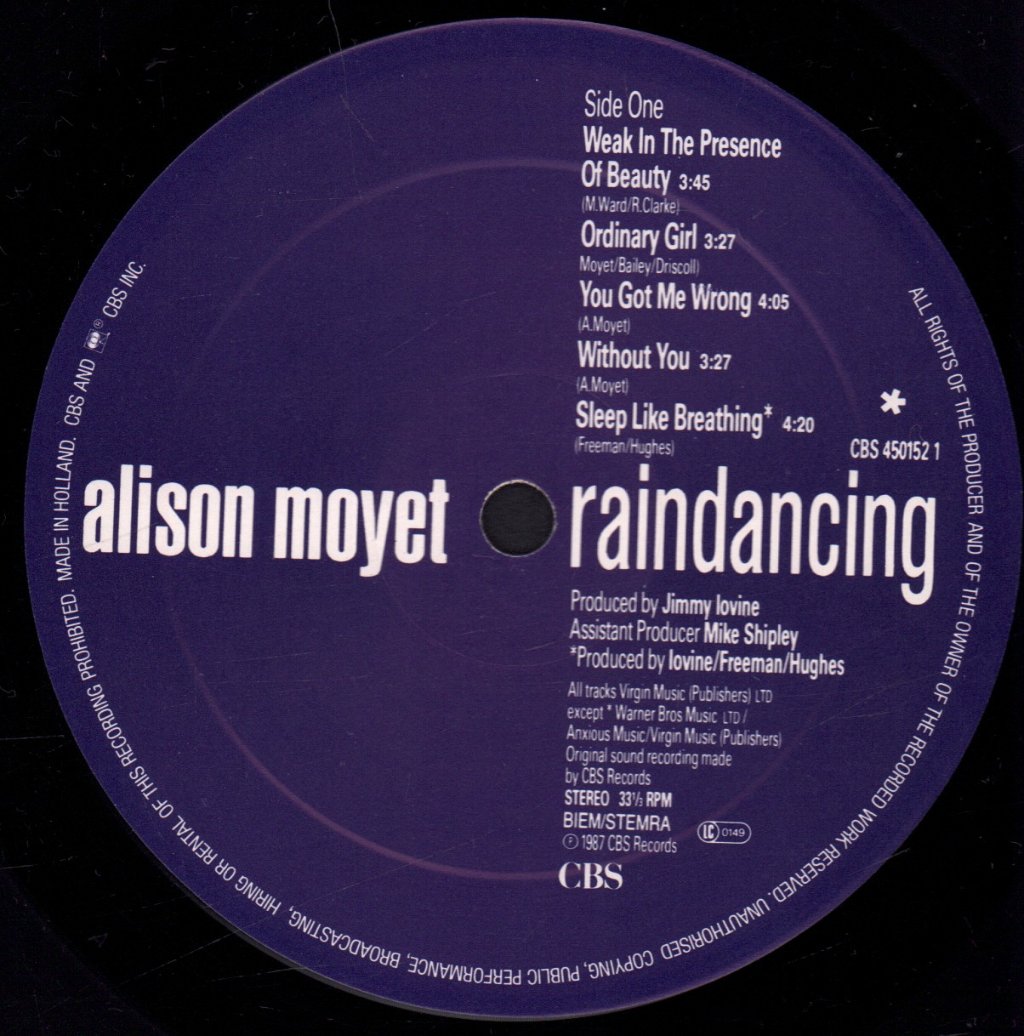 Alison Moyet - Raindancing - Lp