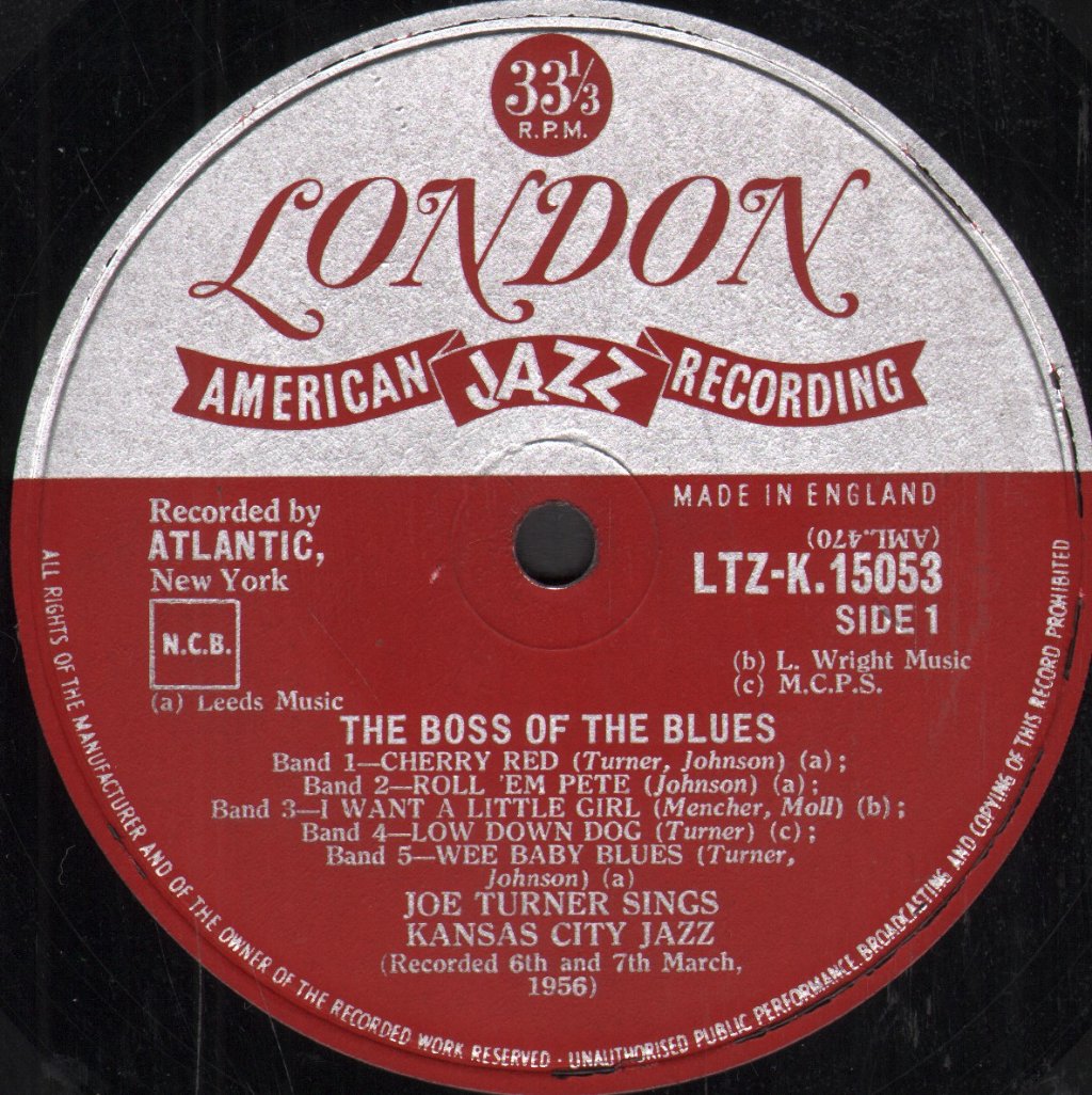 Joe Turner - Boss Of The Blues Sings Kansas City Jazz - Lp