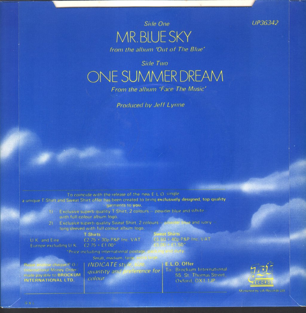 Electric Light Orchestra - Mr Blue Sky - 7 Inch
