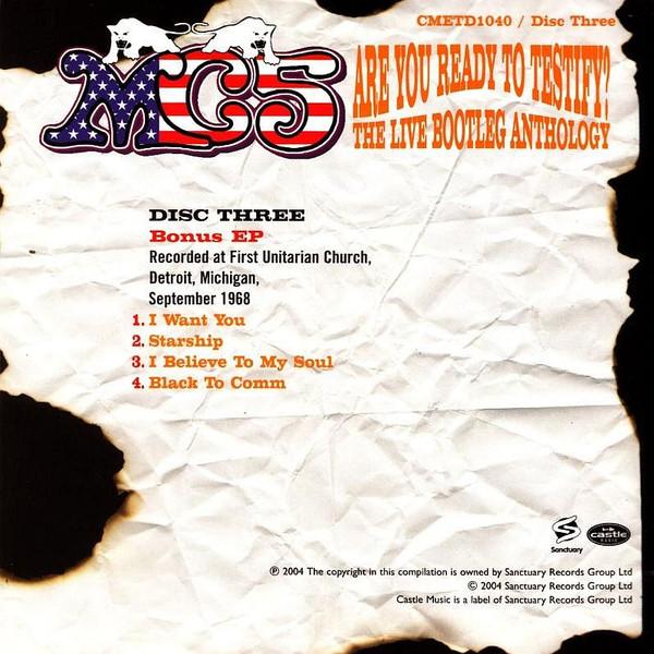 MC5 - Are You Ready To Testify? The Live Bootleg Anthology - Cd Set