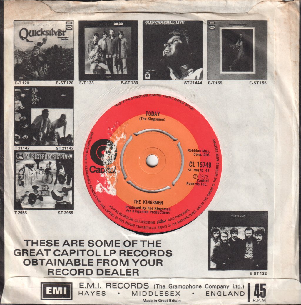 Kingsmen - You Better Do Right - 7 Inch