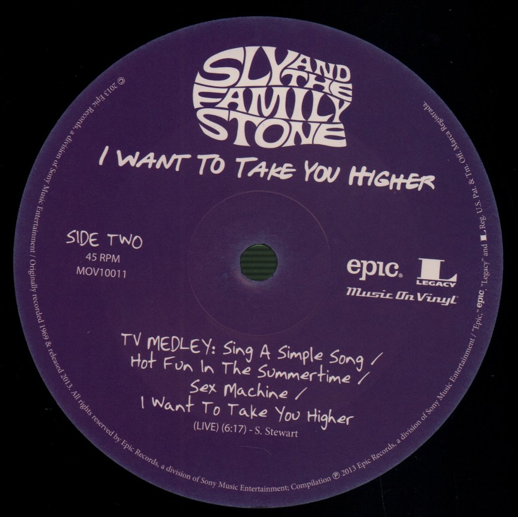 Sly & The Family Stone - I Want To Take You Higher - 10 Inch