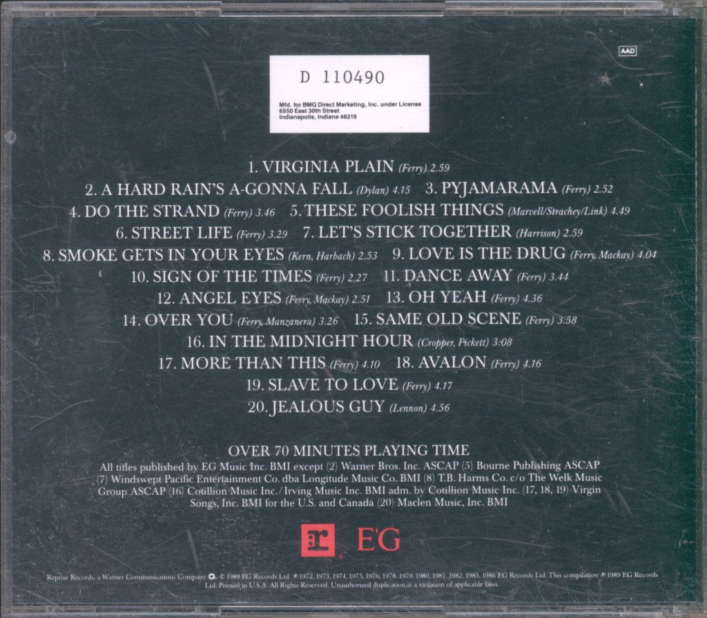 Roxy Music - Street Life - 20 Great Hits - Cd