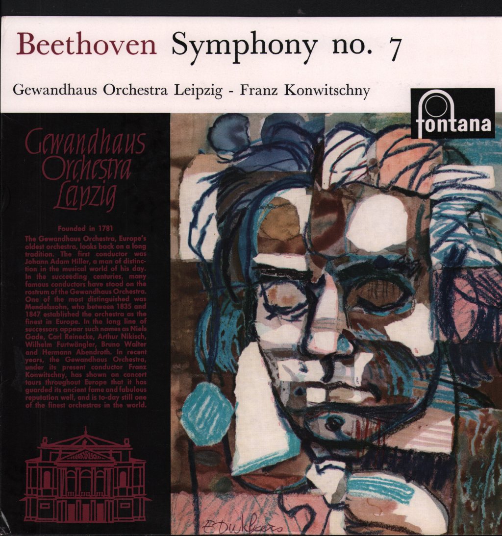 Gewandhaus Orchestra Leipzig / Franz Konwitschny - Beethoven - Symphony No 7 In A, Op.92 - Lp