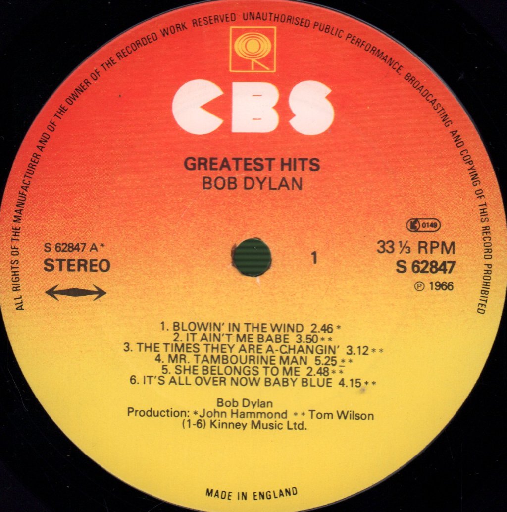 Bob Dylan - Greatest Hits - Lp