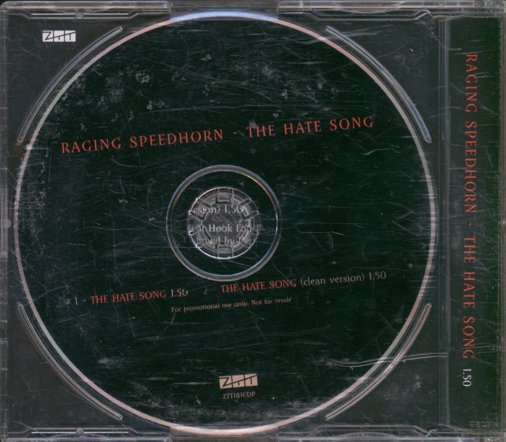 Raging Speedhorn - Hate Song - Cd