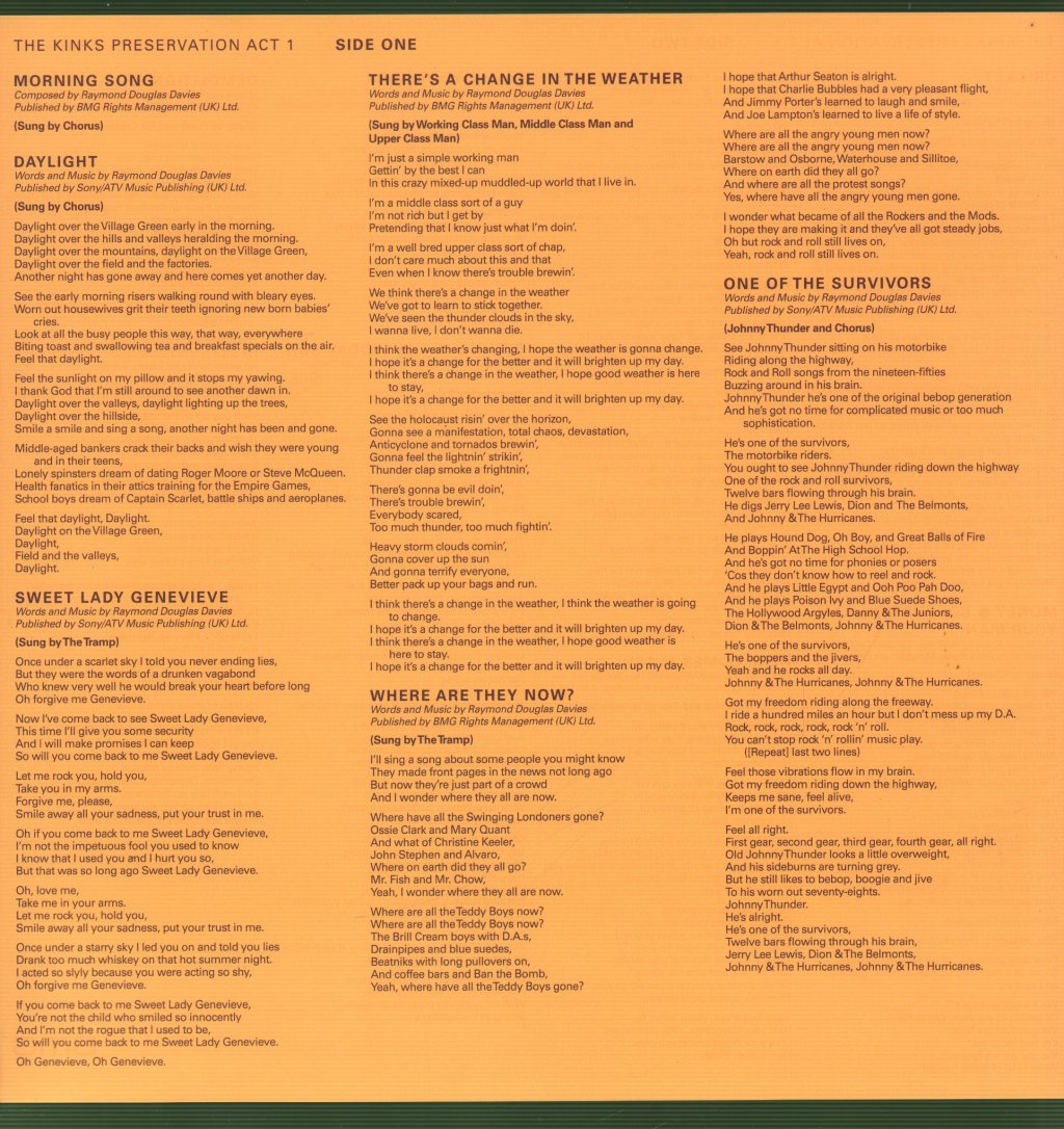 Kinks - Preservation Act 1 - Lp