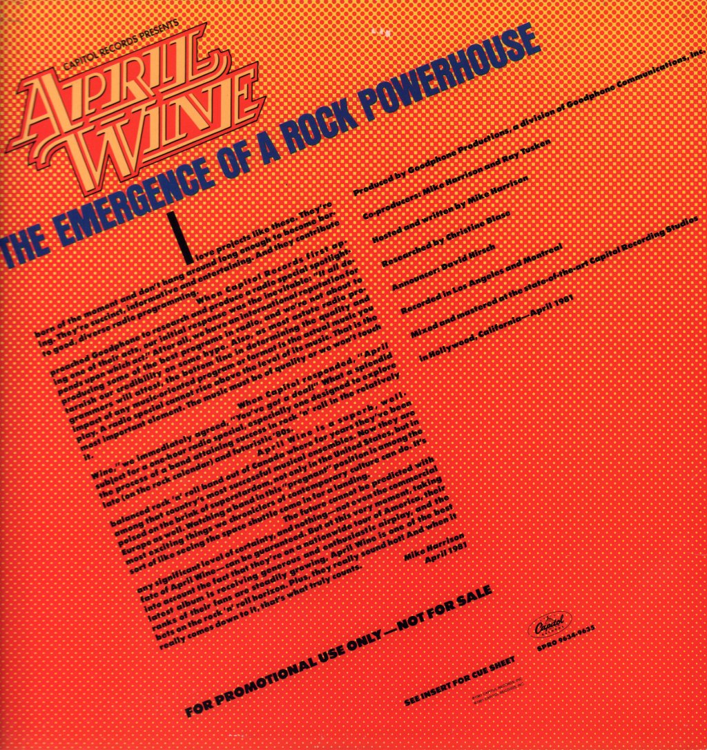 April Wine - Emergence Of A Rock Powerhouse - Lp
