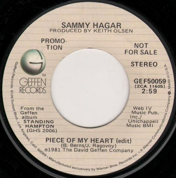 Sammy Hagar - Piece Of My Heart - 7 Inch