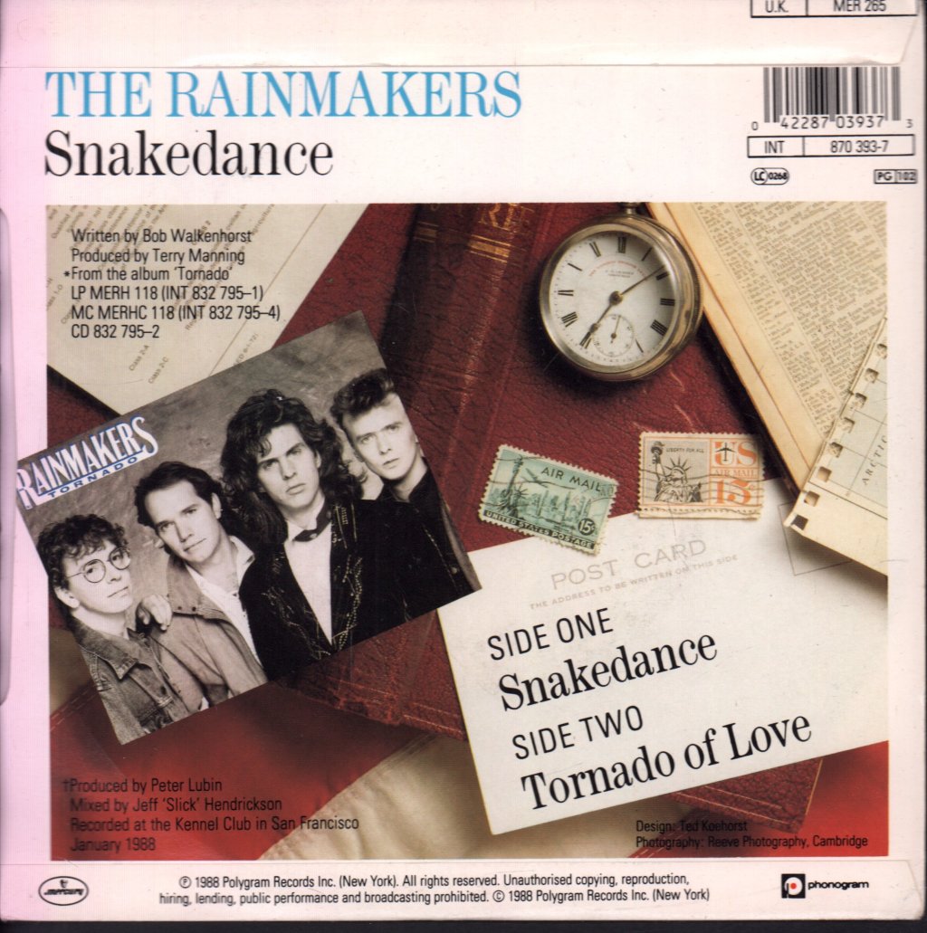 Rainmakers (80'S) - Snakedance - 7 Inch