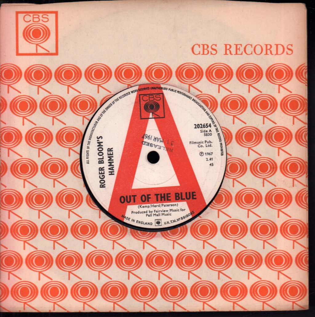 Roger Bloom's Hammer - Out Of The Blue - 7 Inch