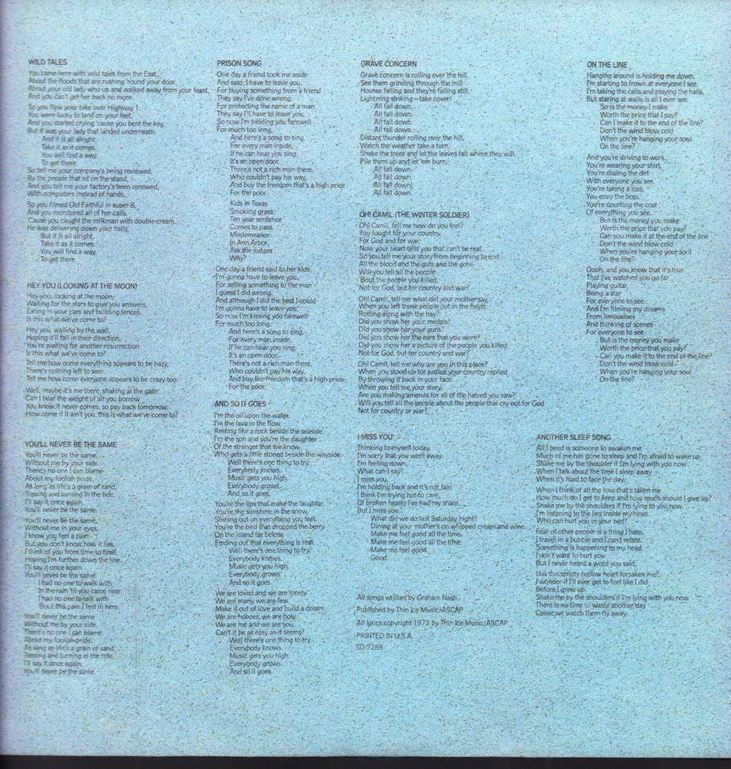 Graham Nash - Wild Tales - Lp