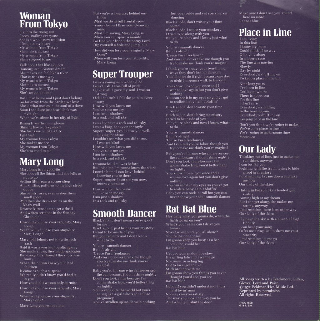 Deep Purple - Who Do We Think We Are - Lp