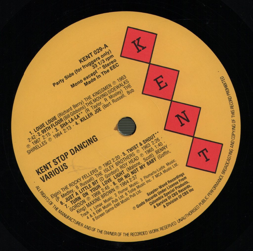 Various Artists - Kent Stop Dancing - Lp
