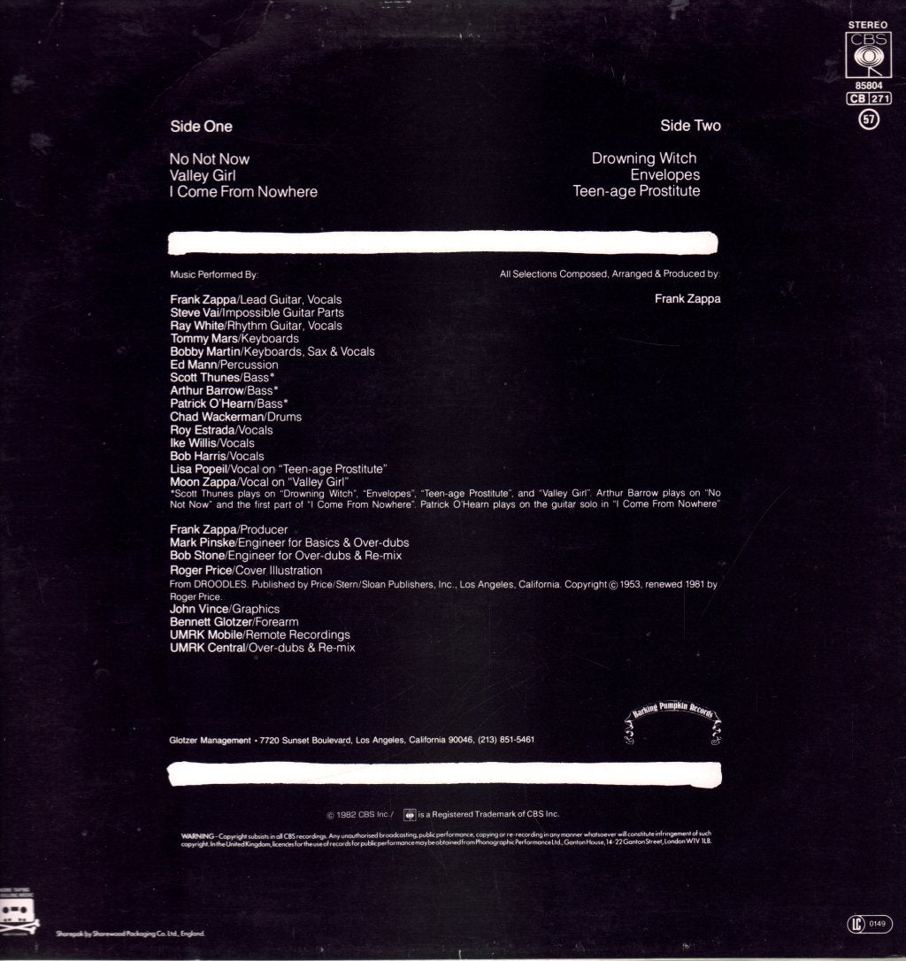 Frank Zappa - Ship Arriving Too Late To Save A Drowning Witch - Lp
