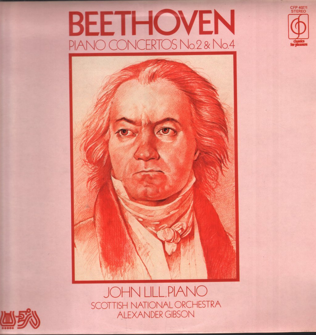 John Lill / Alexander Gibson / Scottish National Orchestra - Beethoven - Piano Concertos No. 2 & No. 4 - Lp