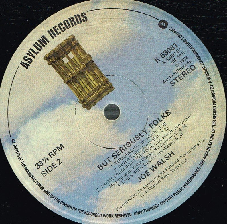 Joe Walsh - But Seriously Folks - Lp