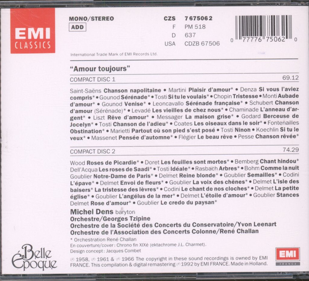Michel Dens - Amour Toujours - Cd