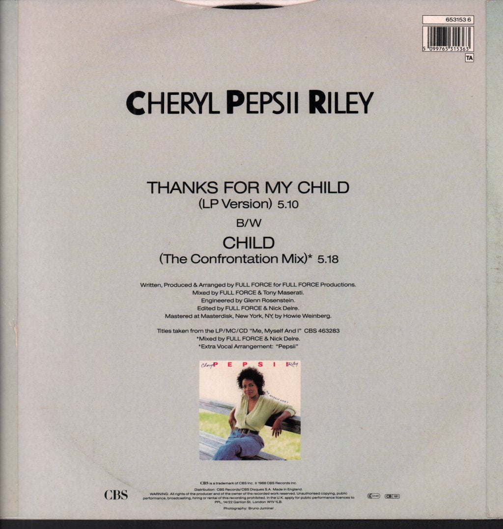 Cheryl Pepsii Riley - Thanks For My Child - 12 Inch