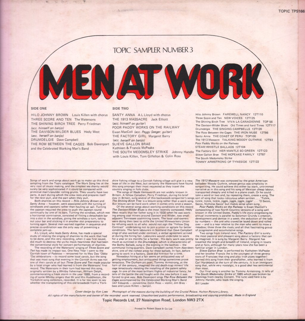Various Artists - Men At Work Topic Sampler Number 3 - Lp