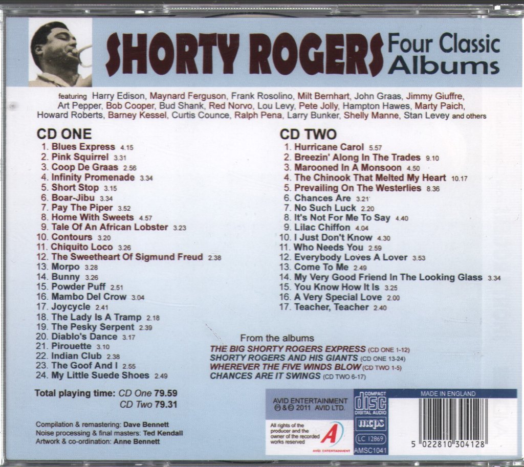 Shorty Rogers - Four Classic Albums - Double Cd
