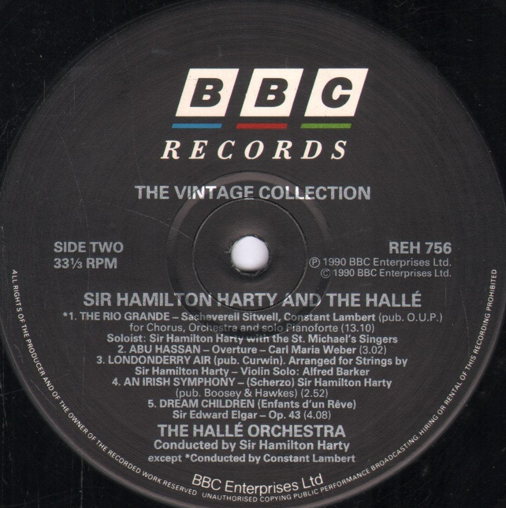 Sir Hamilton Harty / Halle Orchestra - Vintage Collection - Sir Hamilton Harty And The Halle - Lp