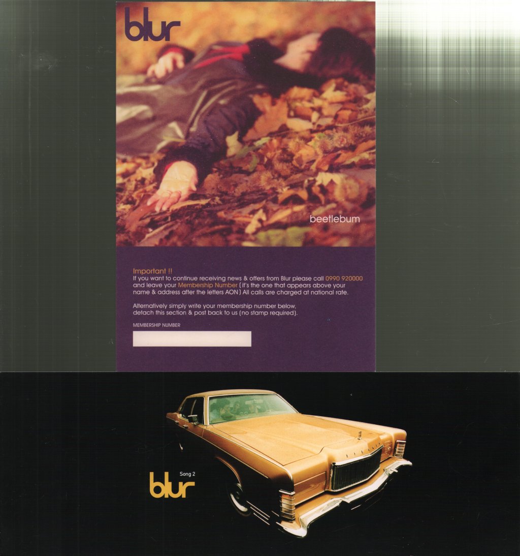 Blur - Song 2/Beetlebum - Card