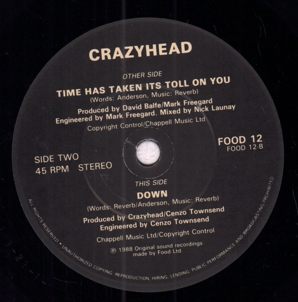 Crazyhead - Time Has Taken Its Toll On You - 7 Inch