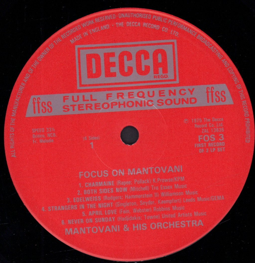 Mantovani - Focus On - Double Lp