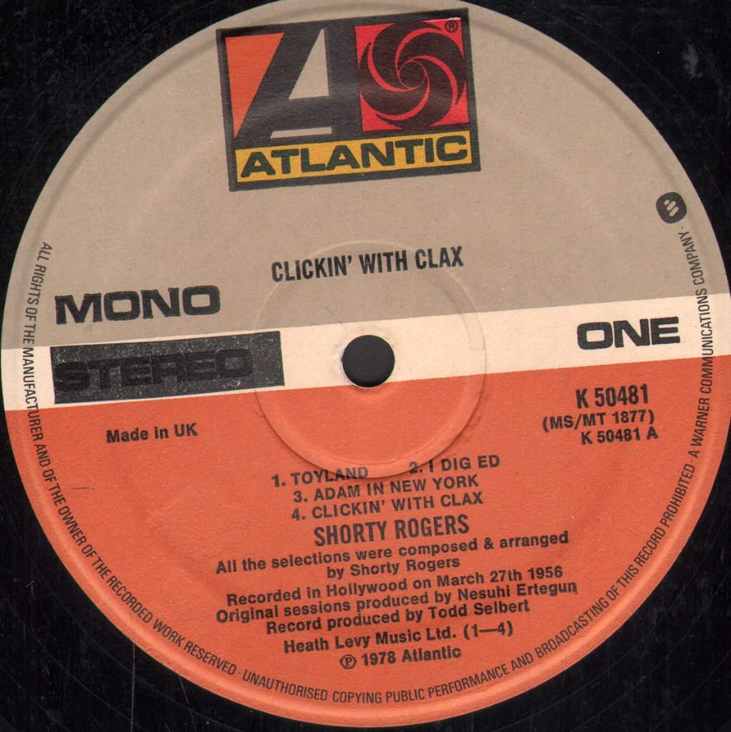Shorty Rogers And His Giants - Clickin' With Clax - Lp